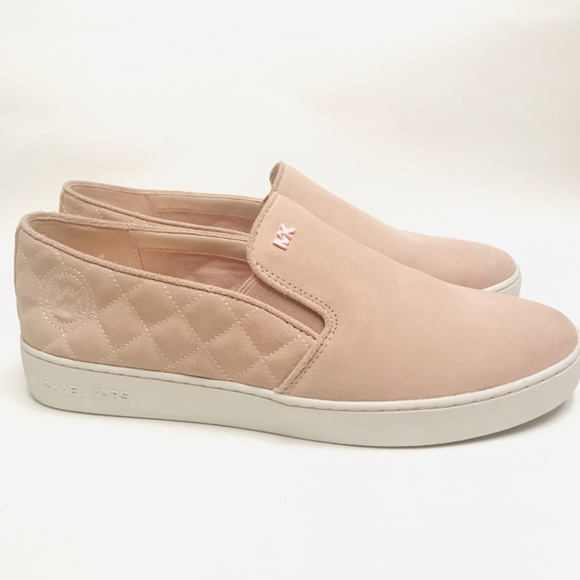 Michael Kors Shoes - Michael Kors Keaton Blush Suede Slip-On Sneakers